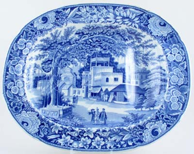 Meat Dish or Platter with tree and well c1820